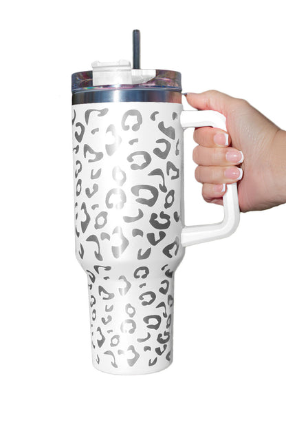 White Leopard Spotted 304 Stainless Double Insulated Cup 40oz